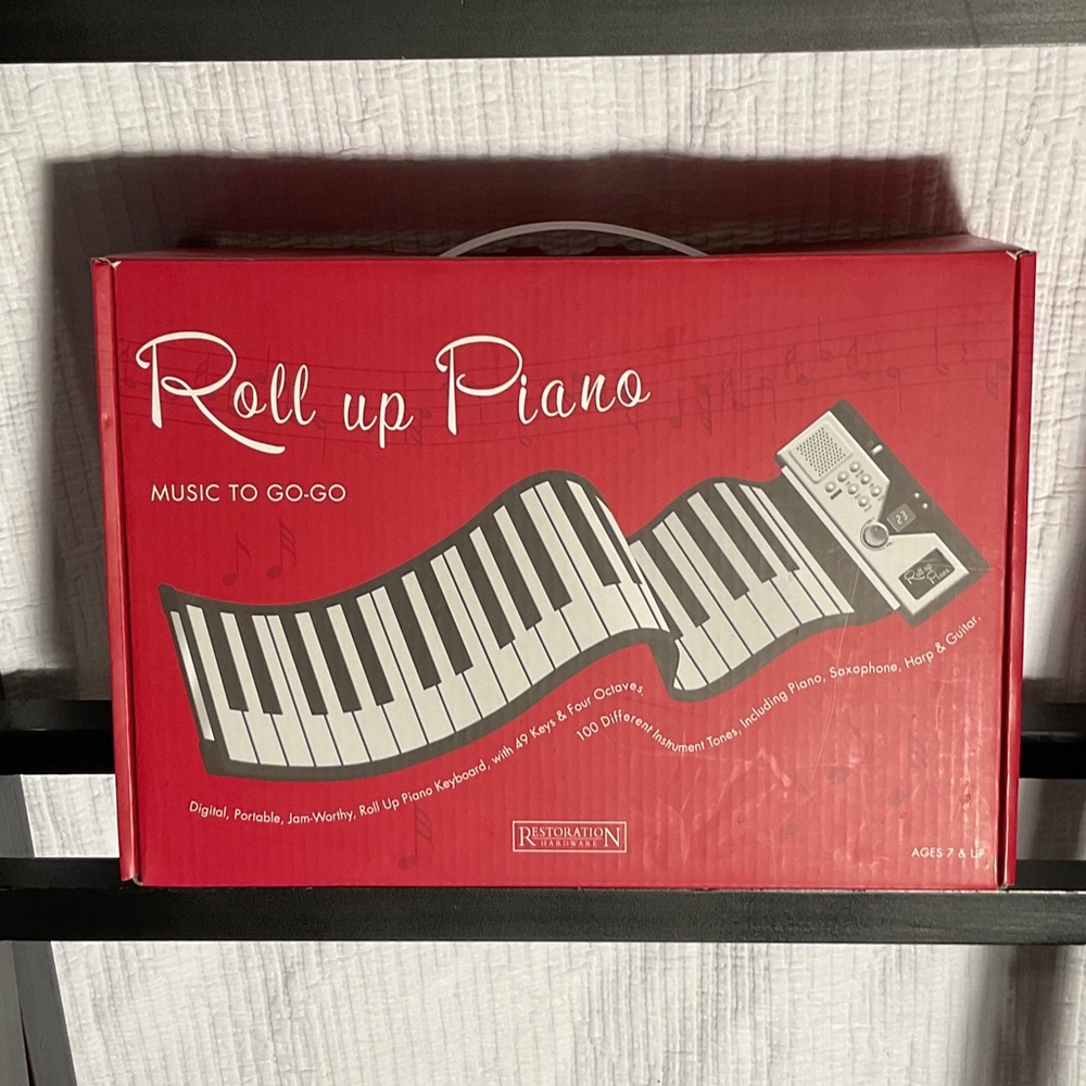Restoration Hardware Red Roll Up Piano